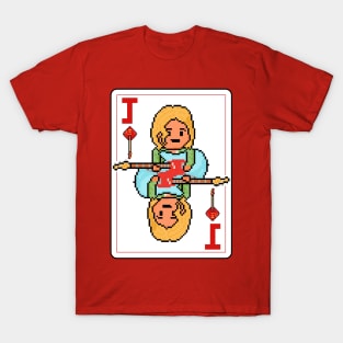 Pixelrockstars Jack of Diamonds Playing Card T-Shirt